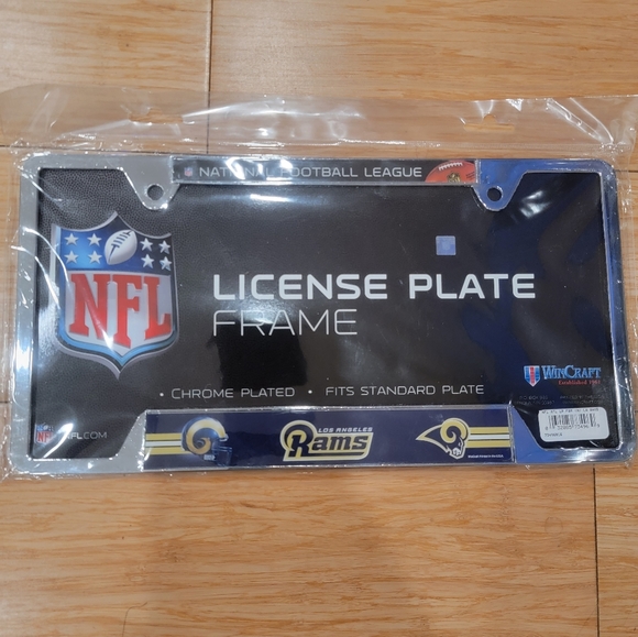 NFL Other - Los Angeles Rams Chrome Frame License Plate